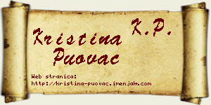 Kristina Puovac vizit kartica